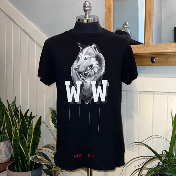 OFF-WHITE Othelo's Wolf Tee in Black All Over - Picture 2 of 10